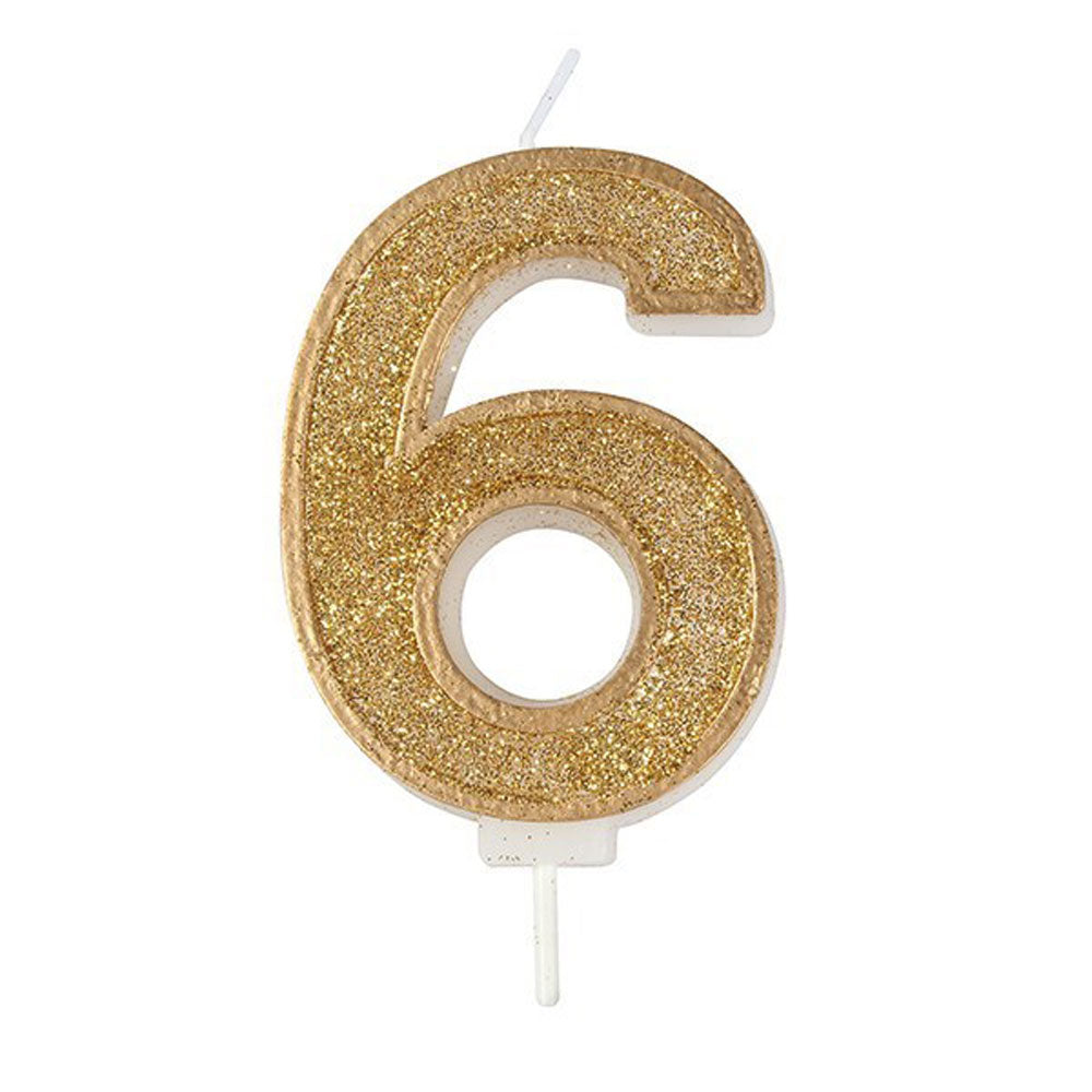 Gold Number Candle