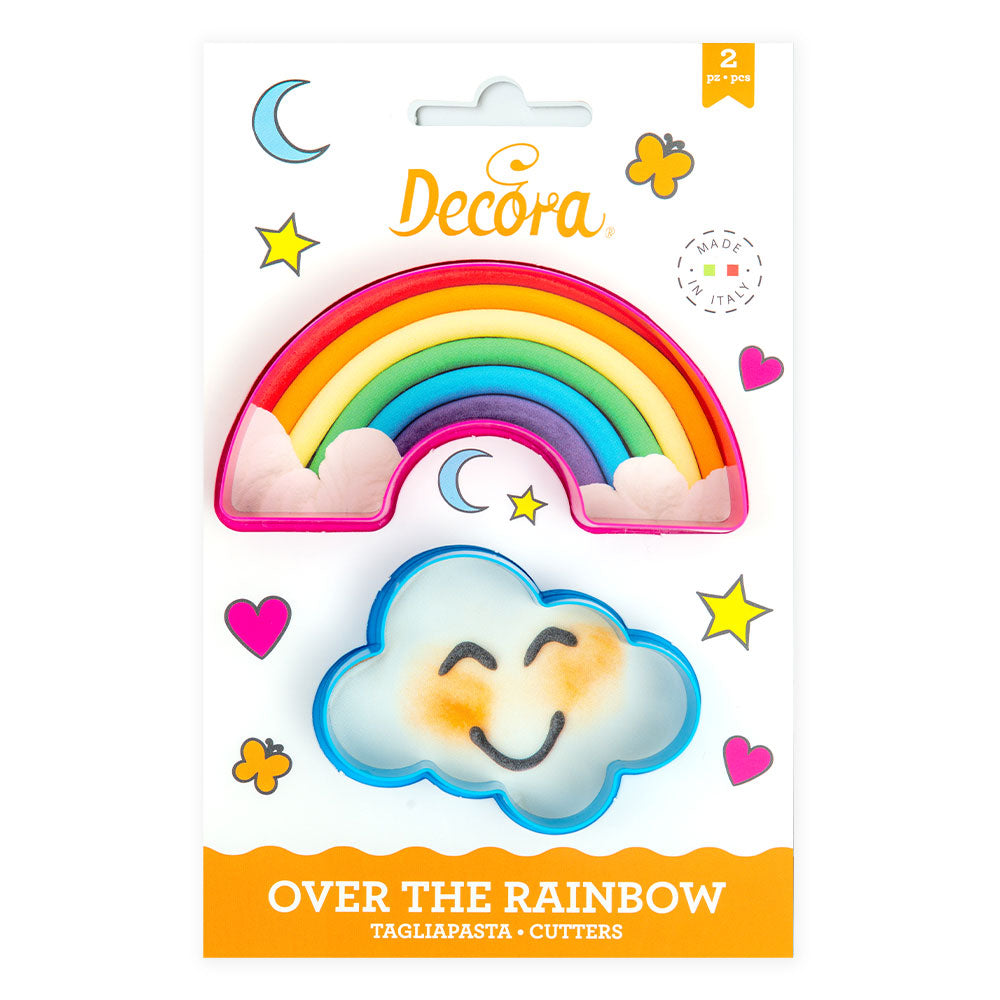 rainbow and cloud cookie cutter