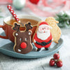 decora christmas cookie cutter santa and reindeer