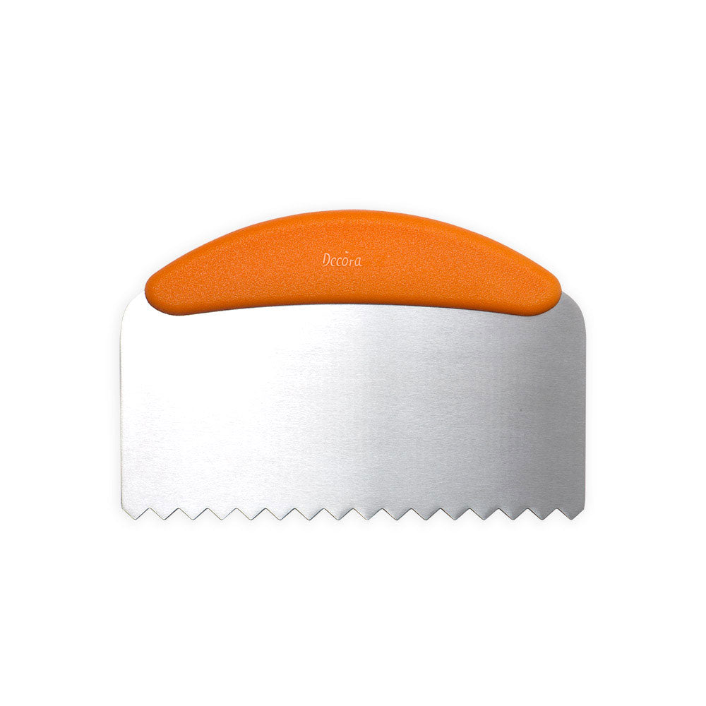 decora metal cake scraper wavy pattern