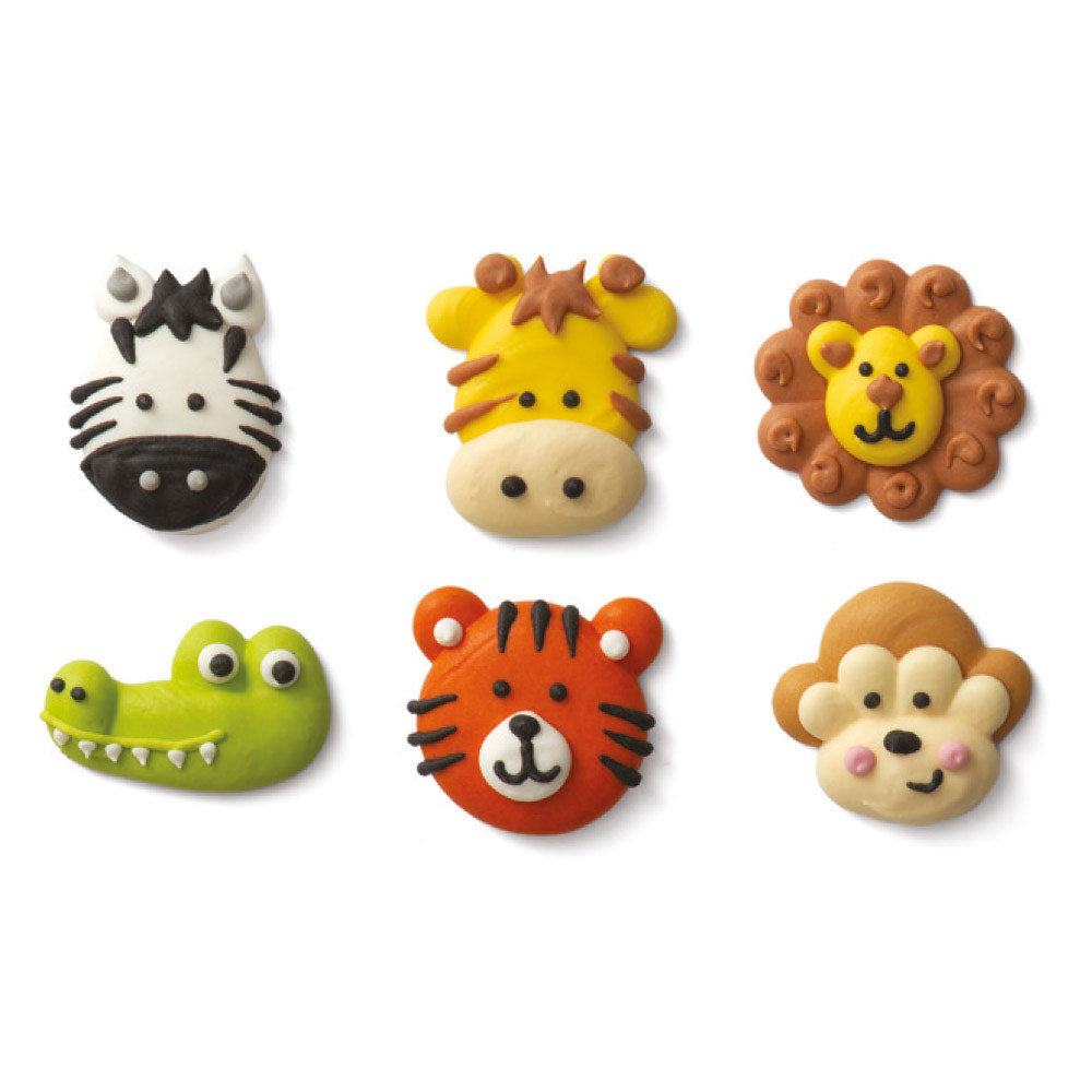 jungle animal sugar decorations
