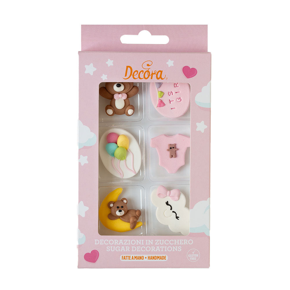 baby pink baby girl toppers