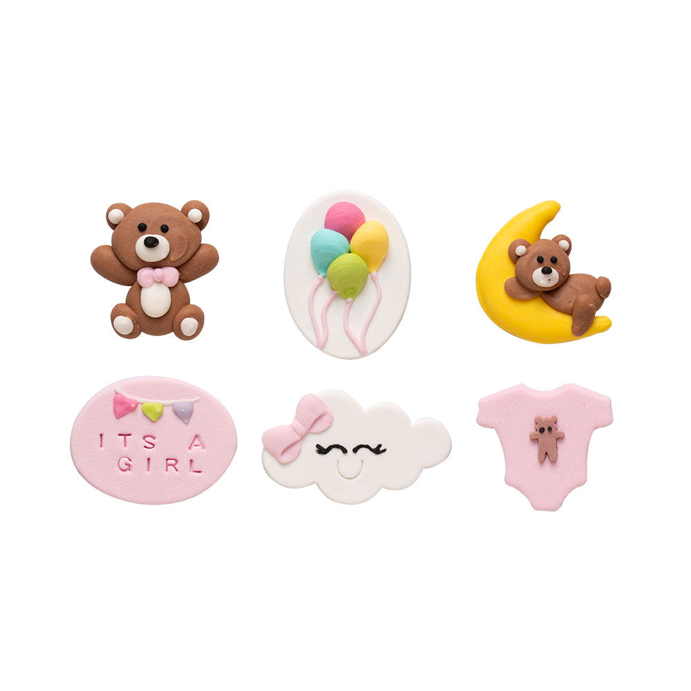 baby pink baby girl toppers