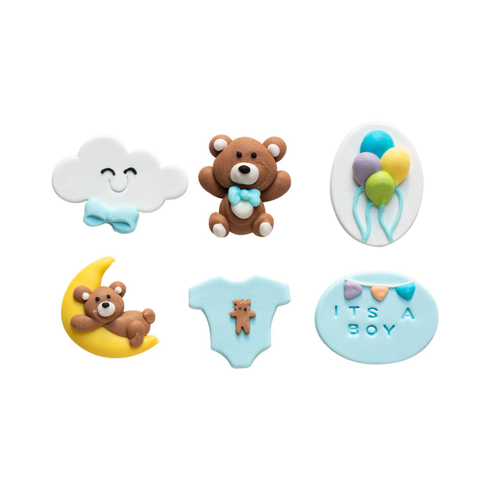 baby boy sugar decorations