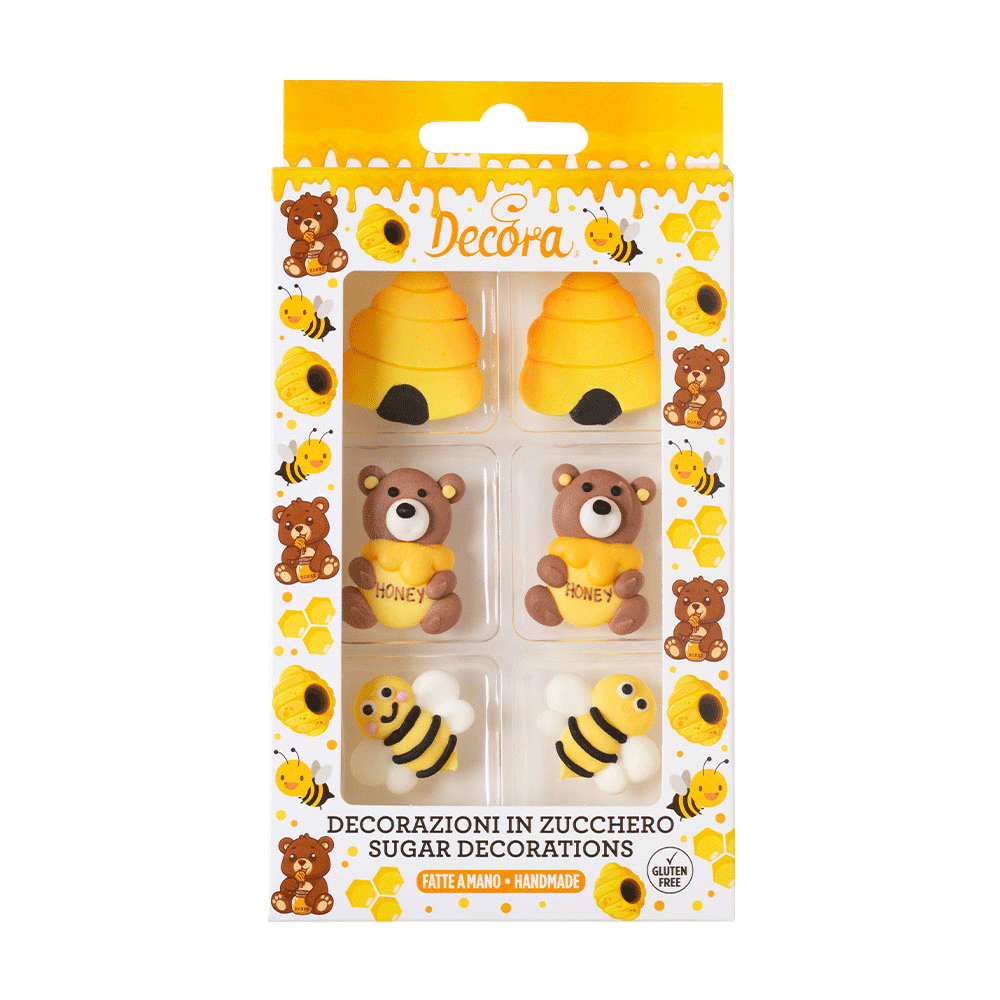 Decora Sugar Decorations honey bee and bear