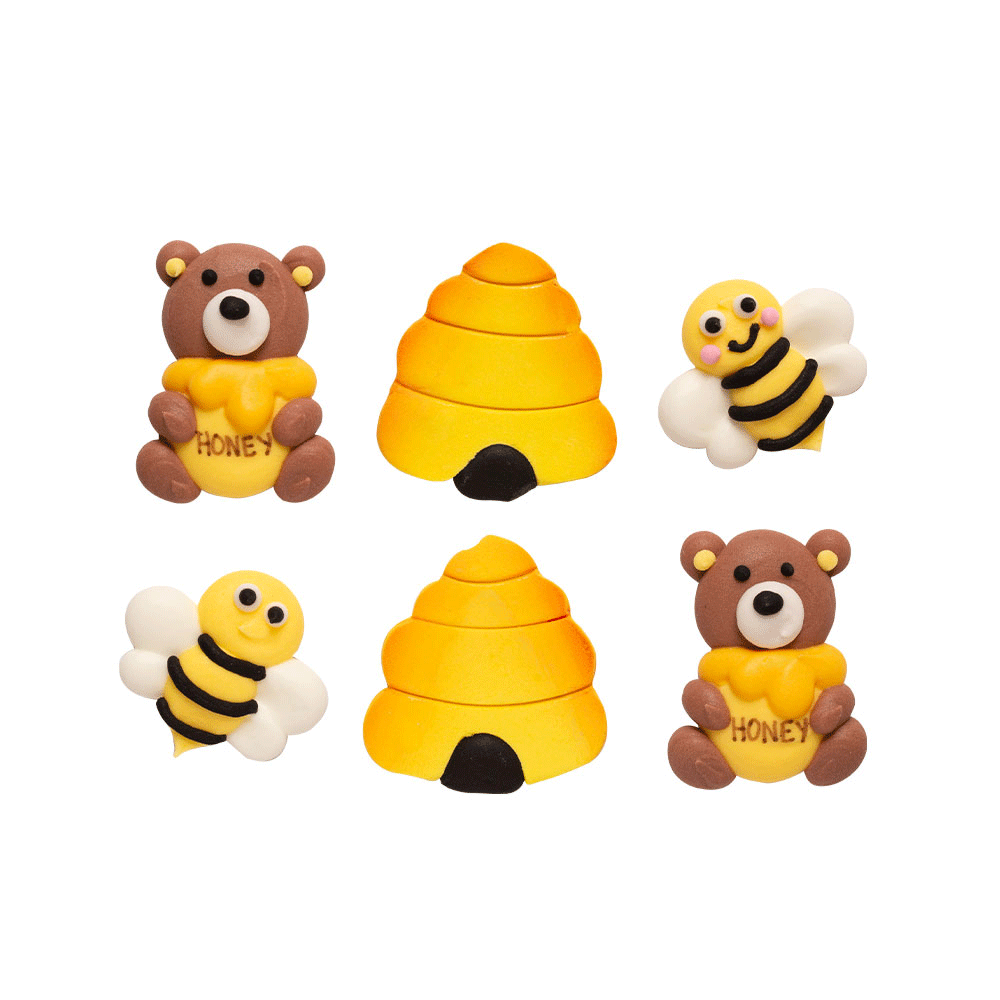 Decora Sugar Decorations honey bee and bear