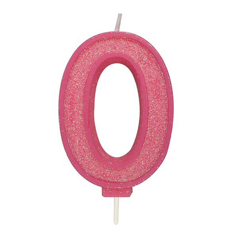 pink Number Candle