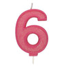 pink Number Candle