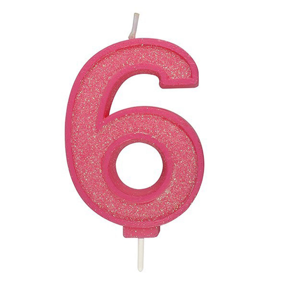 pink Number Candle