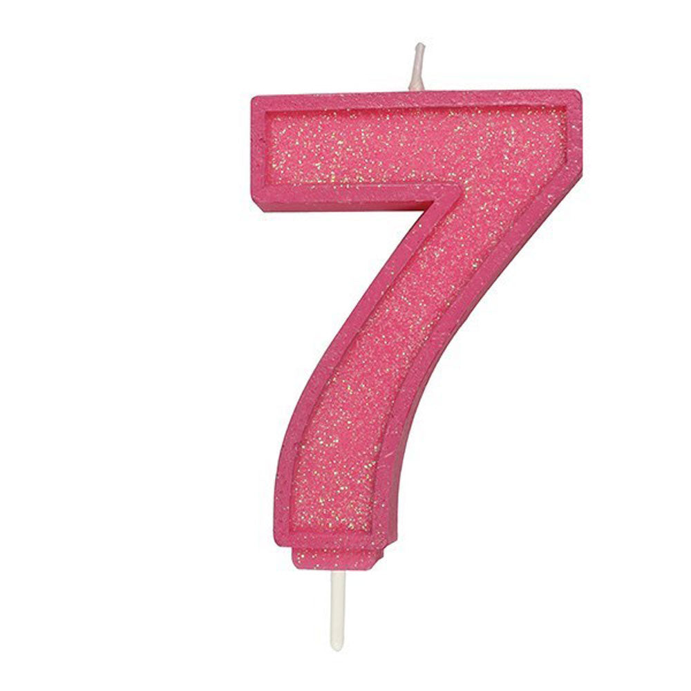 pink Number Candle