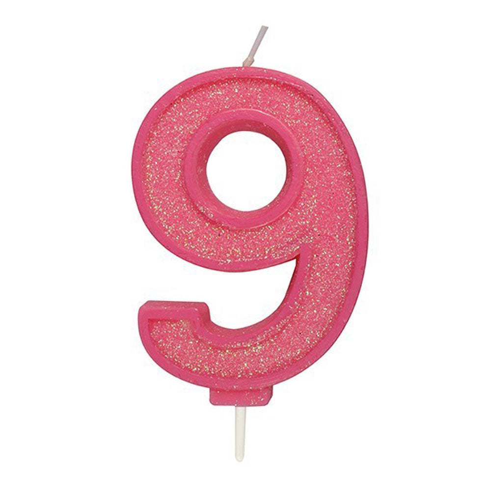 pink Number Candle