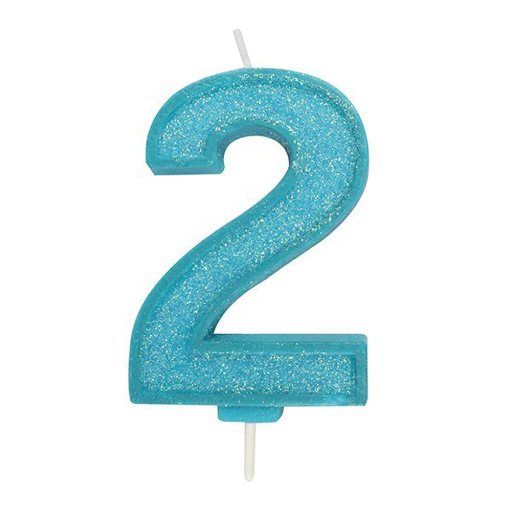 Blue Number Candle