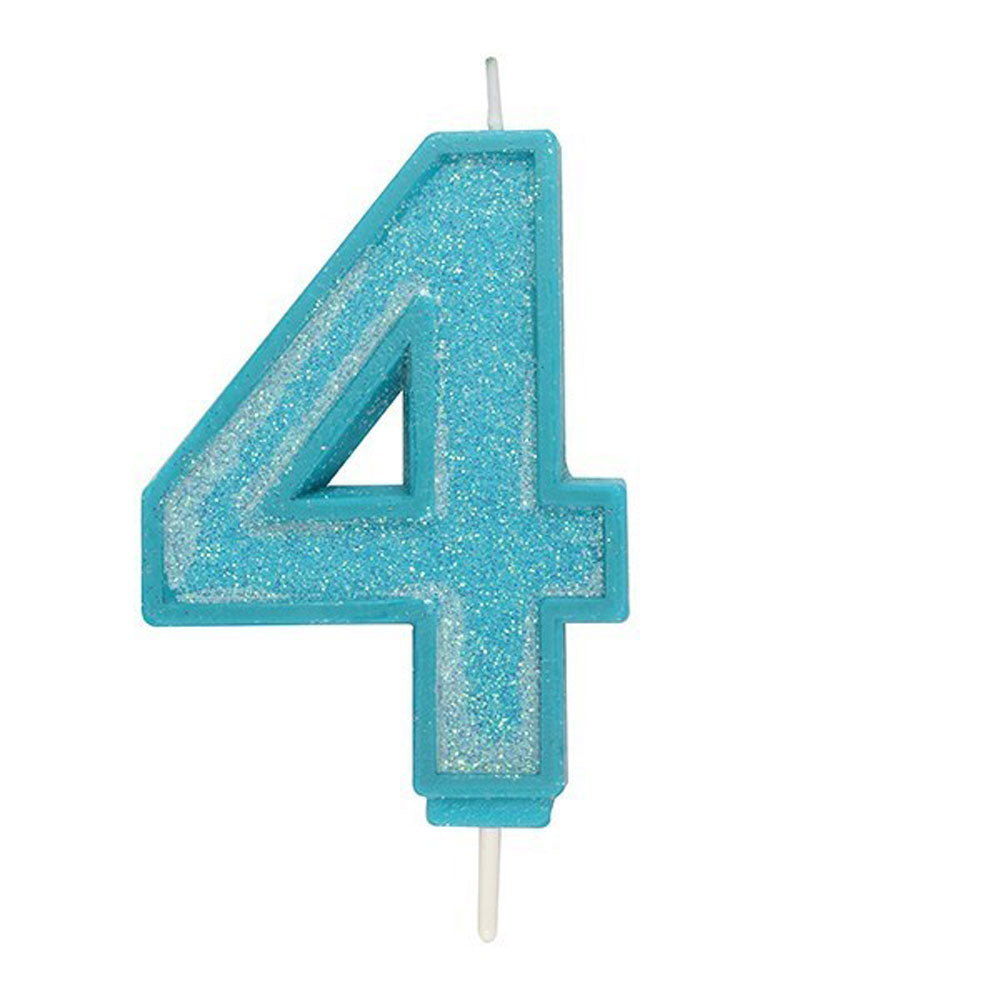 Blue Number Candle