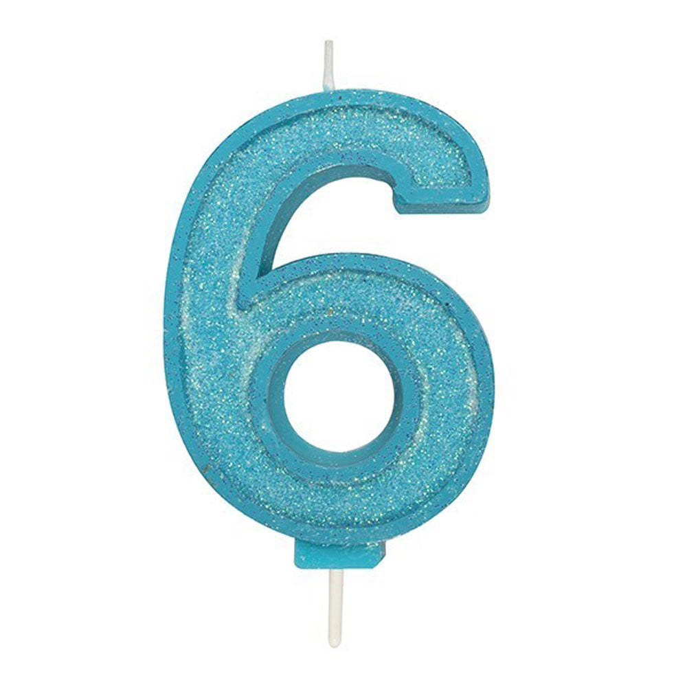 Blue Number Candle