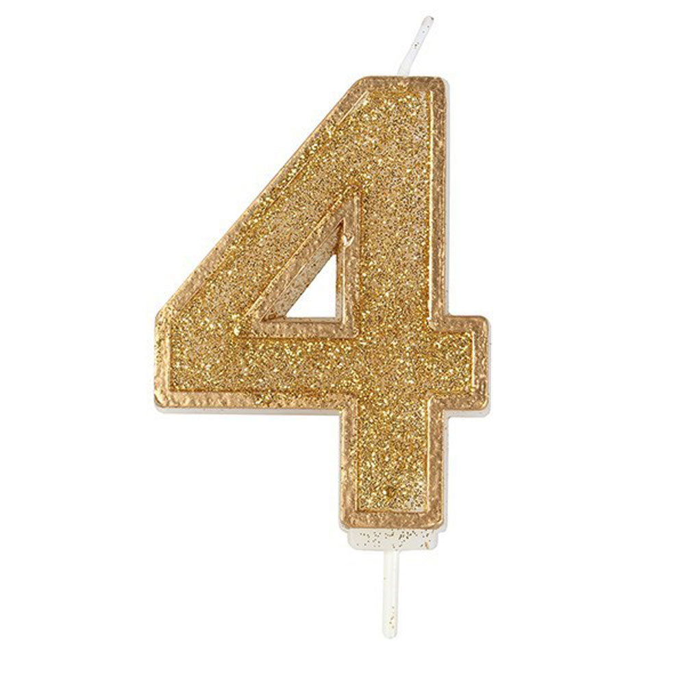 Gold Number Candle