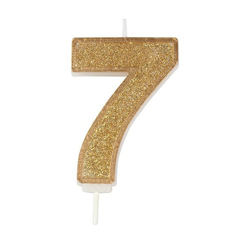Gold Number Candle