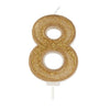 Gold Number Candle