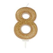 Gold Number Candle