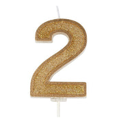 Gold Number Candle
