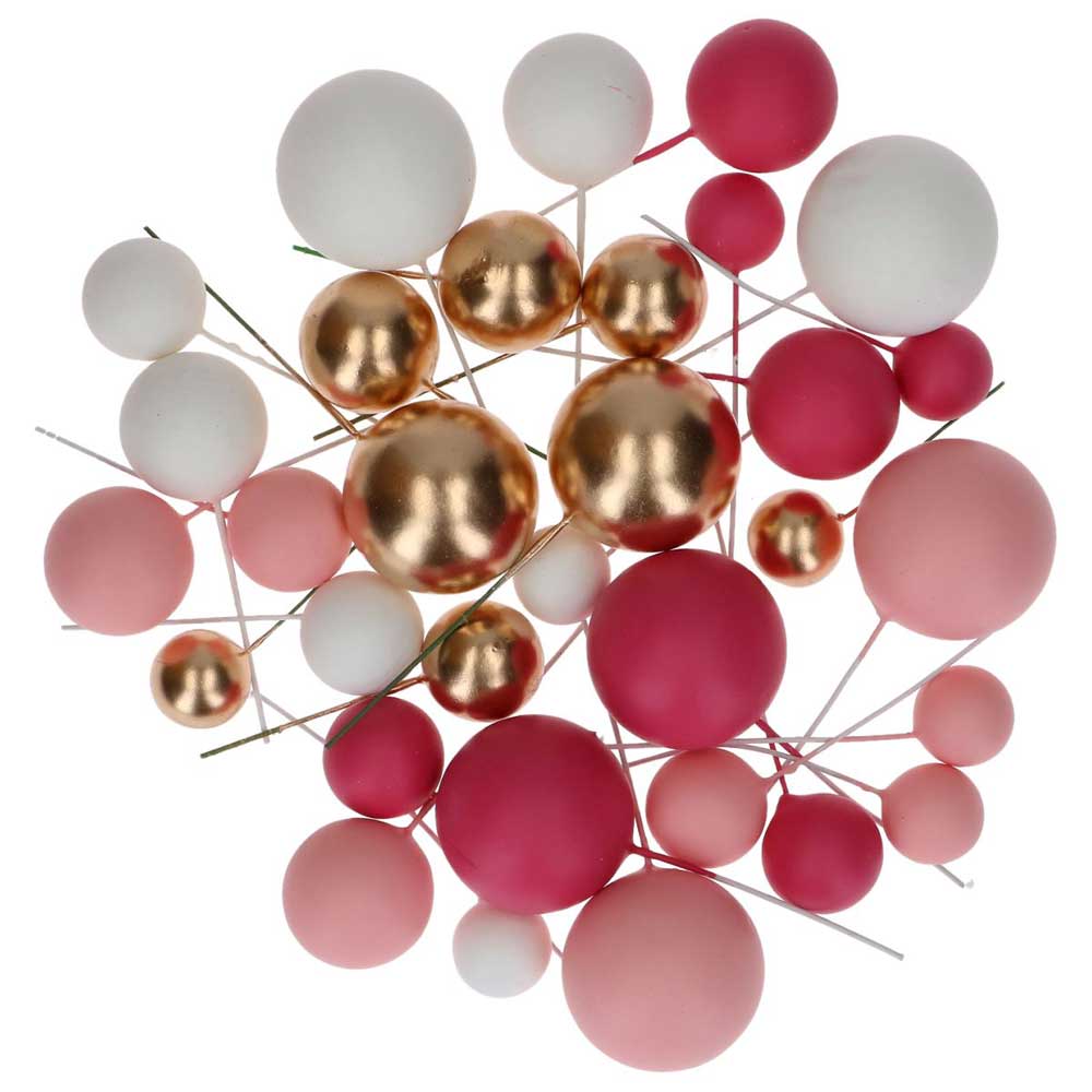 Hot Pink and Gold Decorative balls