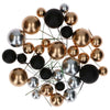 Decorative cake ball set black, gold and silver