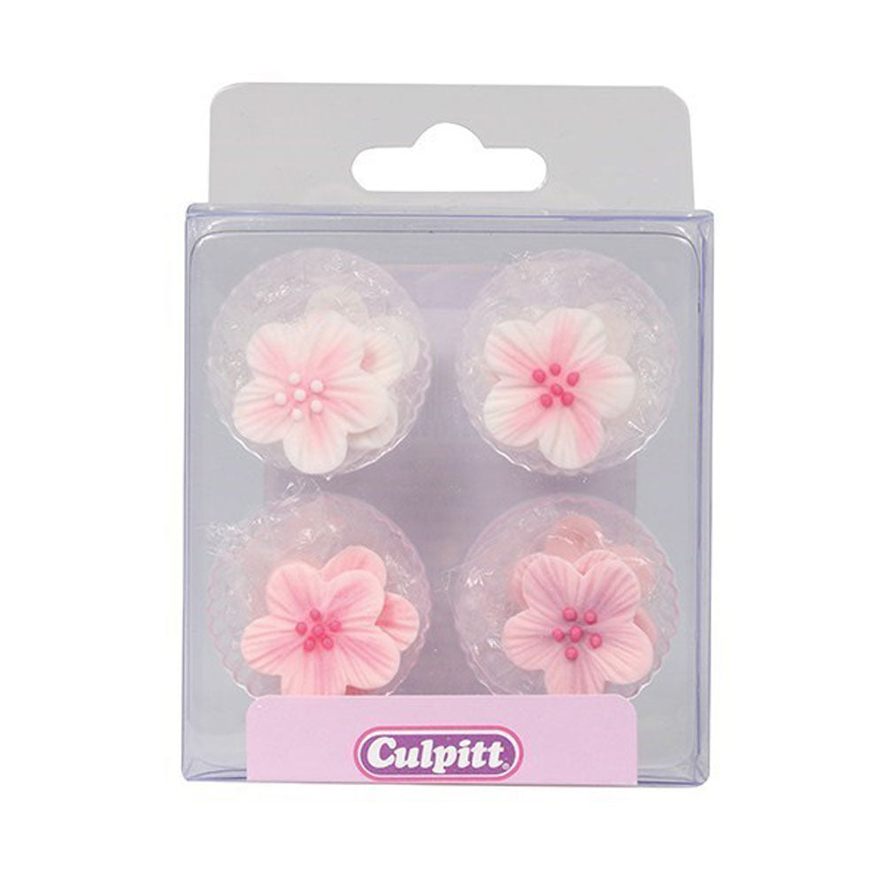 pink sugar flowers