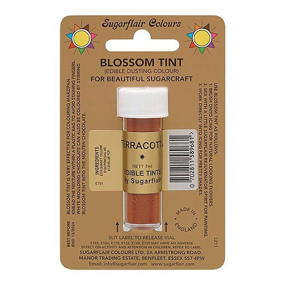 Terracotta edible food colour dusts sugarflair