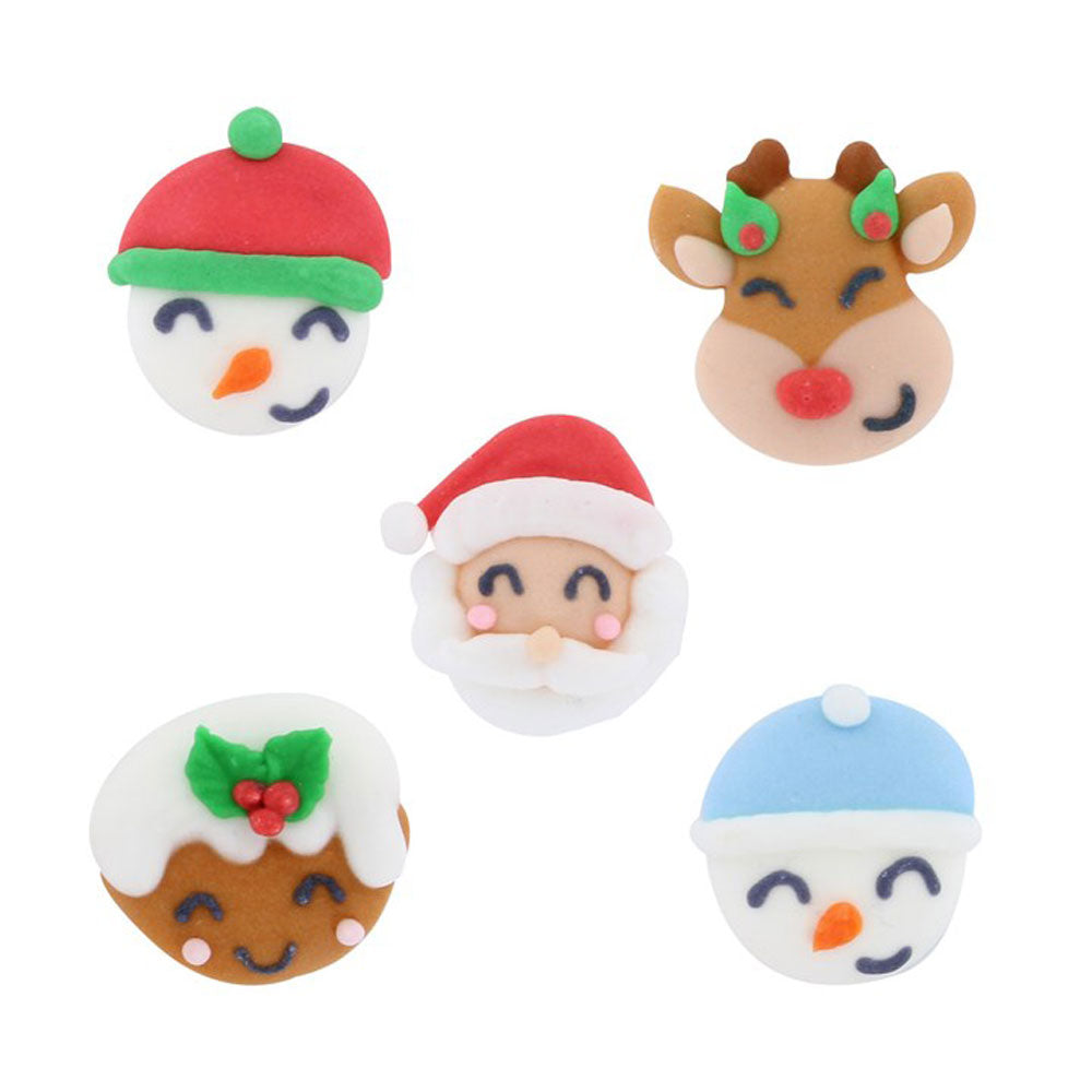 Christmas Sugar Decoration Christmas Faces