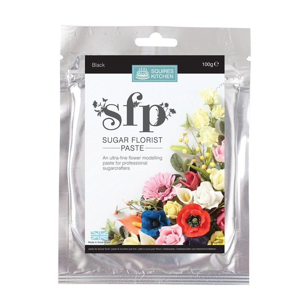 Squires Kitchen black flower paste