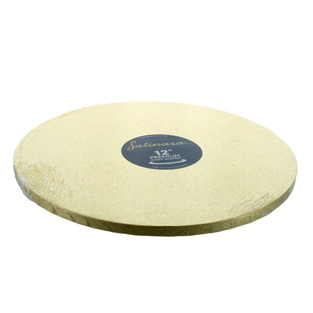 Light gold round cake drum 12"