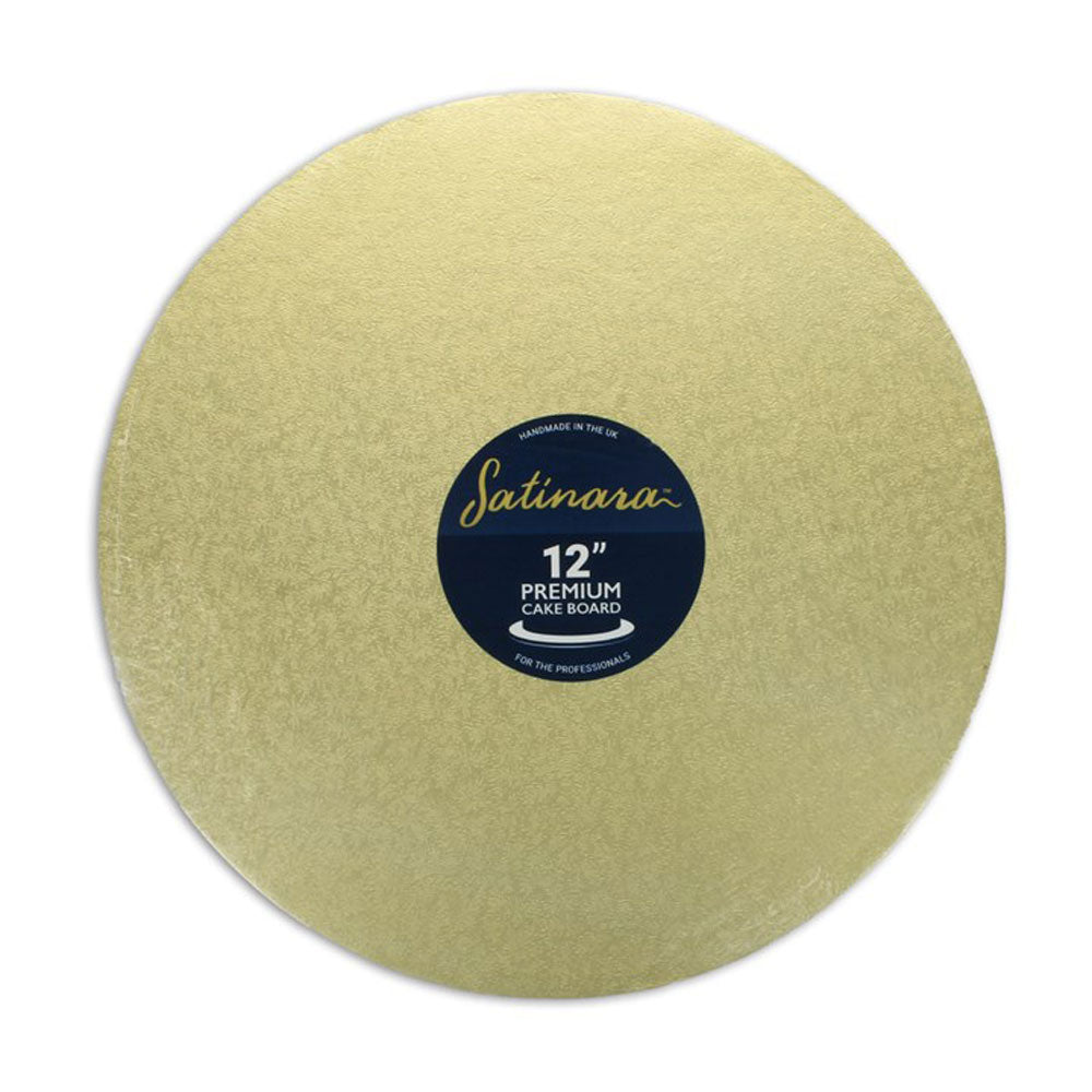 Light gold round cake drum 12"