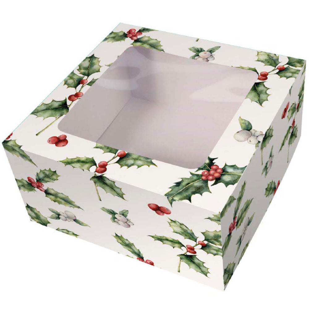 holly cake box 10"