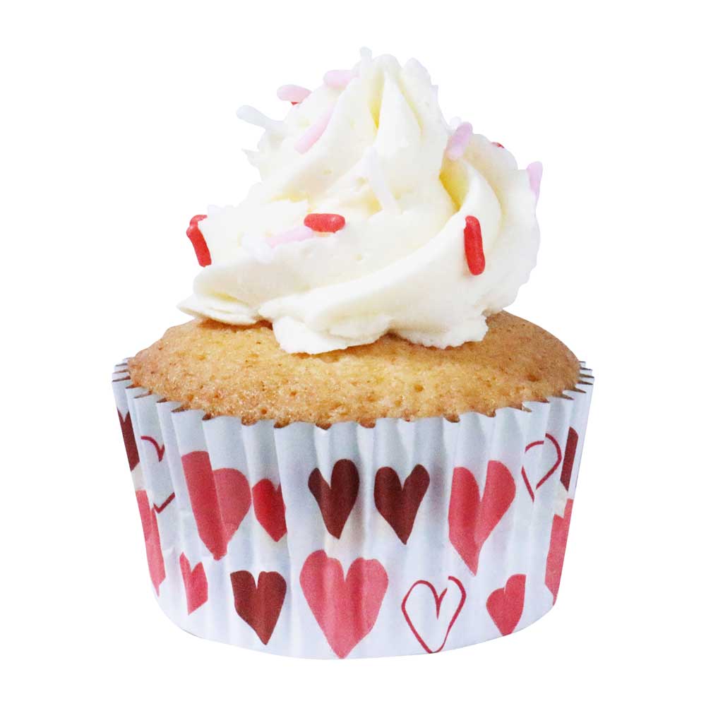 PME cupcake case heart pattern