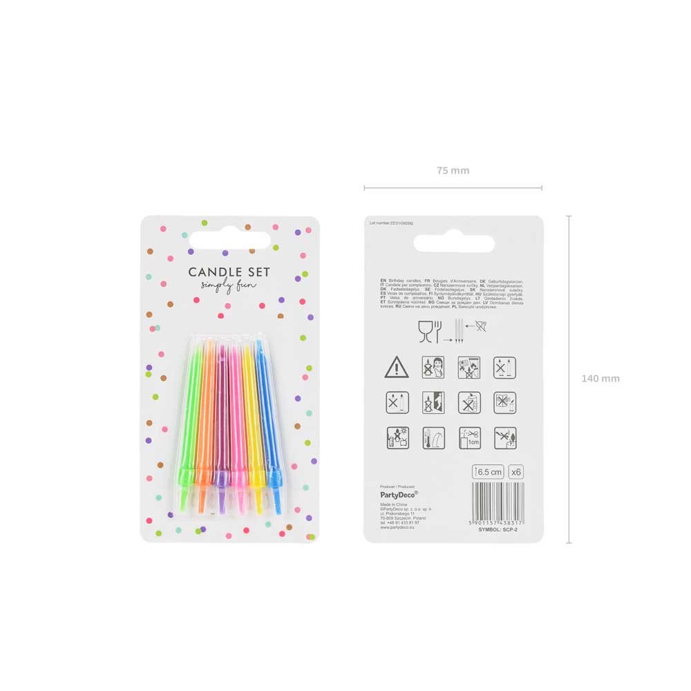 Colour birthday candles