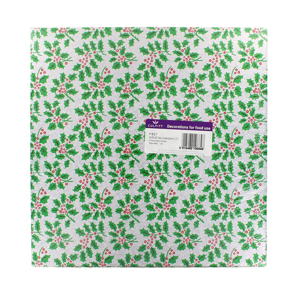 Christmas Cake Square Board 10"