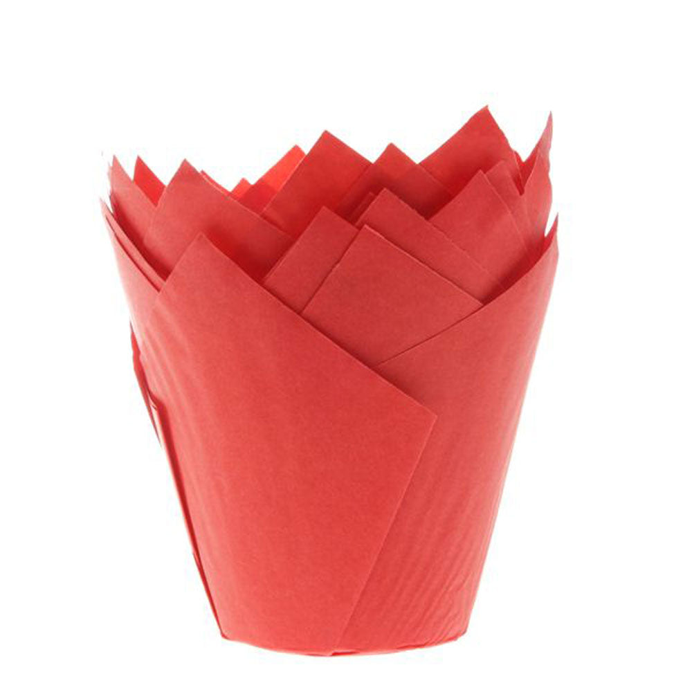 Red tulip muffin case