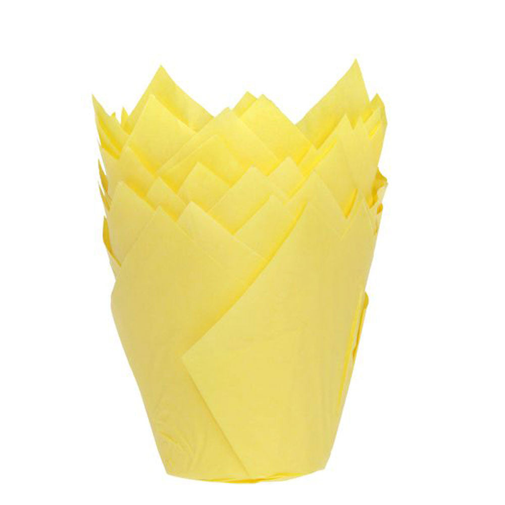 yellow tulip muffin case