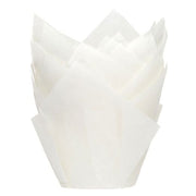 white tulip muffin cases