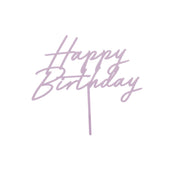 Happy Birthday Cake Topper lilac