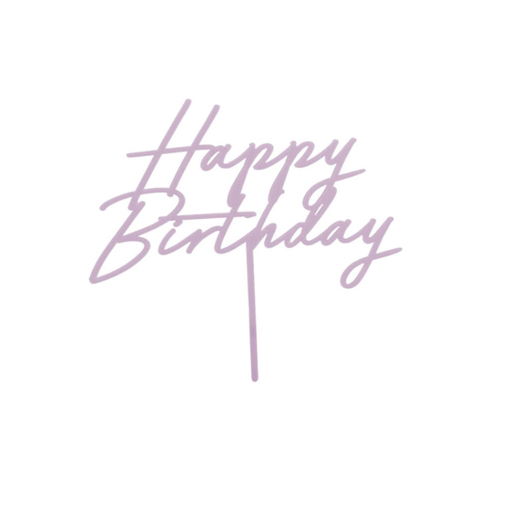 Happy Birthday Cake Topper lilac