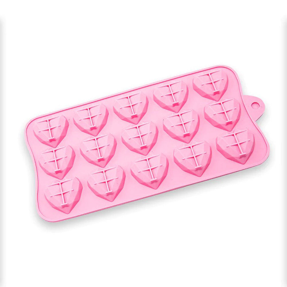Happy sprinkles diamond heart geo mould
