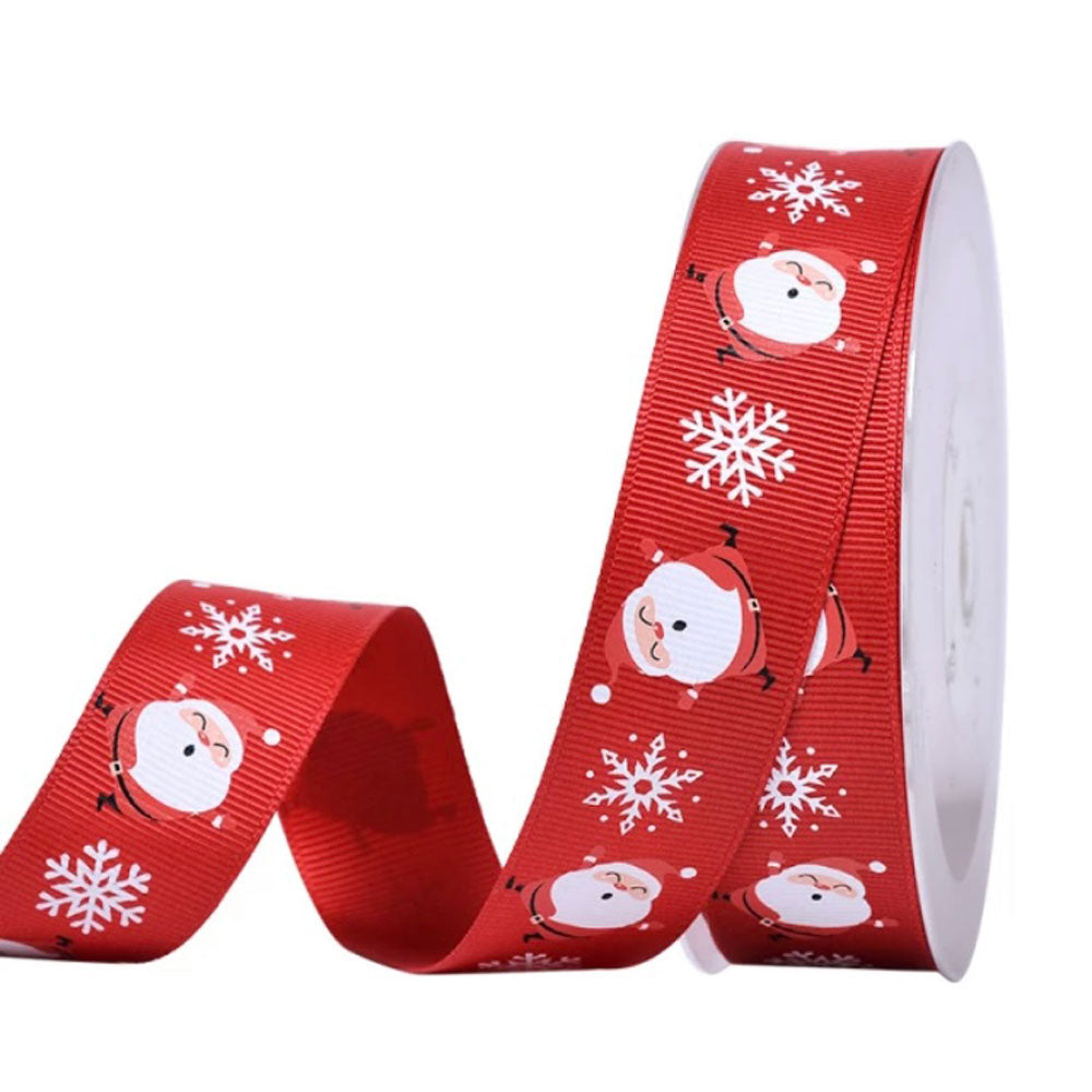red christmas ribbon santa