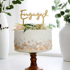 Gold acrylic engaged cake topper