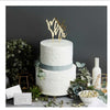 Mr & Mr gold wedding cake topper