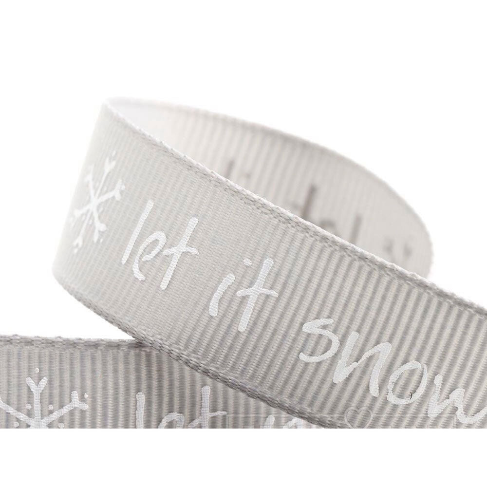 christmas ribbon let it snow