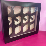 12 cupcake box black