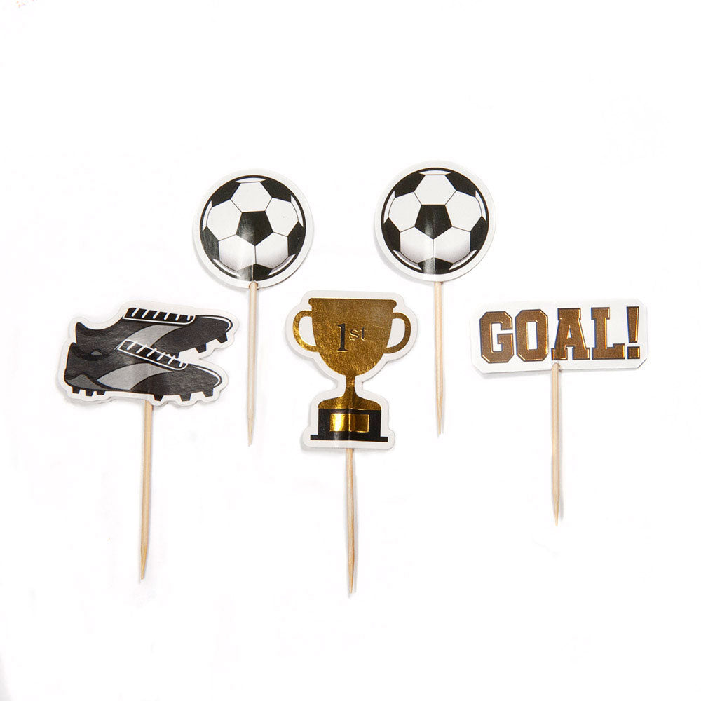 football cake cupcake picks