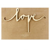 wooden love wedding cake topper