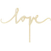 wooden love wedding cake topper