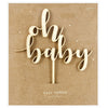 oh baby wooden cake topper